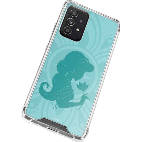 Disney Aladdin Princess Jasmine Silhouette Flower Galaxy A72 5G Clear Case